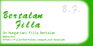 bertalan filla business card